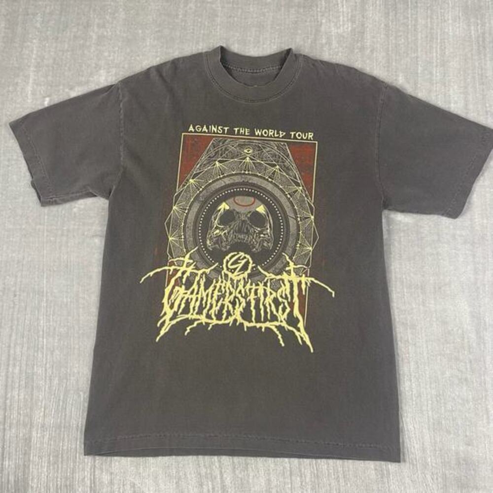 Gamerfist x Halo Infinite T Shirt Mens Medium Against The World Tour Grunge